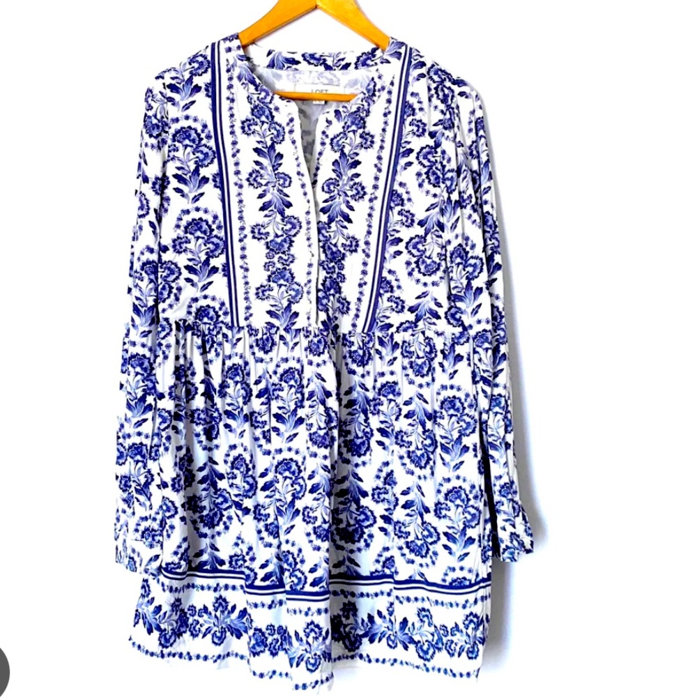 Loft half button dress